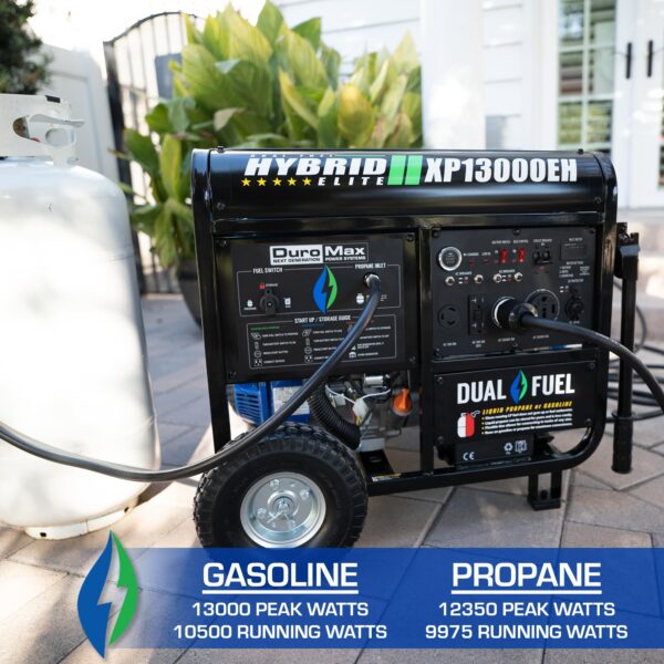 DuroMax XP13000EH 13,000-Watt Dual Fuel Portable Generator - Gas & Propane, Electric Start, Whole Home Backup Power, Transfer Switch Ready, RV & Emergency Ready - Image 7
