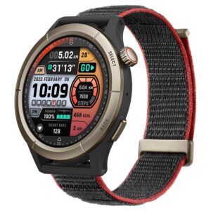 Amazfit Cheetah Pro 47mm Running Sports Smart Watch with Dual-Band GPS, Route navigation, Offline Maps, Training Template, 1.45'' AMOLED Display, 14-Day Battery, Activity Trackers and Smartwatches