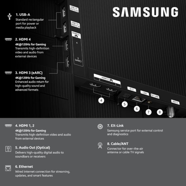SAMSUNG 83-Inch Class OLED S85F 4K Smart TV (2025 Model) NQ4 AI Gen2 Processor, 4K AI Upscaling, OLED HDR, Pantone Validated, Samsung Vision AI, Alexa Built-in - Image 11