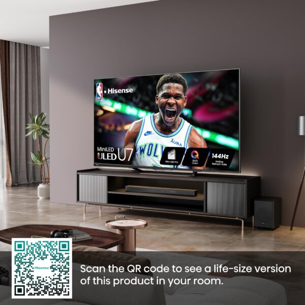 Hisense 75-Inch Class U7 Series Mini-LED ULED 4K UHD Google Smart TV (75U7N, 2024 Model) - QLED, Dolby Vision IQ, Dolby Atmos, Full Array Local Dimming, 144Hz Game Mode Pro, VRR, Alexa Compatibility - Image 21