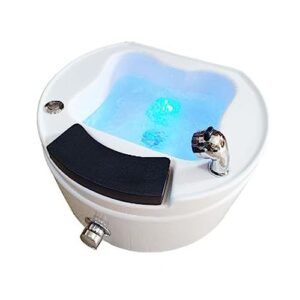 Acrylic Massage Footbath Foot Bath Spa with Heat and Massage Acrylic Foot Bath Nail Salon Pedicure Bathtub Colorful Light Surfing Special for Hotel Foot Bath Club (Color : Bath+Pedicure) (Si