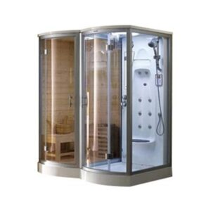 bathselect Steam Shower Enclosure with Telephone Function, Chrome, Aluminum
