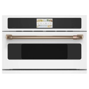 Cafe CSB913P4NW2 30 in. 1.7 cu. ft. Smart Electric Wall Oven and Microwave Combo with 120-Volt Advantium Technology in Matte White