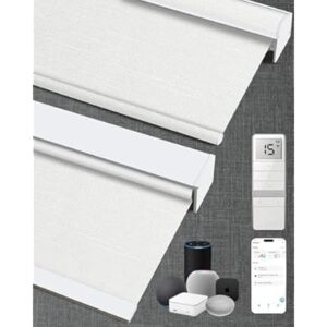 Movann Motorized Blinds with Remote, 15% Blackout Smart Blinds, Motorized Shades, Automatic Blinds for Windows, Electric Blinds Compatible with Alexa Google and Homekit - 34