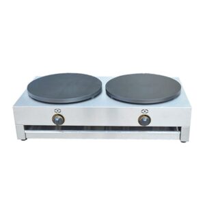 Dntum Commercial Gas Double-Headed No Edge Crepe Maker Non-Stick Pancake Maker Crepe Pan Fruit Pancake Maker