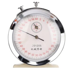 Mechanical Stopwatch Round Dial 0.2s 60 Seconds Sports Counting Timer for Physical Experiences Running Cycling J01205