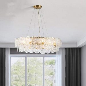 58GXCAAMOT Chandelier-Modern Glass Shade Nordic Designers Living Room Restaurant Bedroom Full Copper Chandelier Lamp 8 Long Life