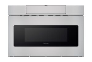 SHARP Microwave Drawer Oven, 24-inch, 1.2 Cubic Feet, 950 Watt, Concealed Control Panel with Digital LCD Display, Stainless Steel