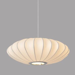 COMSDY Silk Pendants Light, 20 Inch White Bubble Pendant Lights, Modern Lantern Pendant Lighting Fixture for Living Room Dining Room Kitchen Island Restaurant Foyer