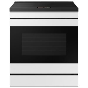 Samsung Bespoke 6.3 cu. ft. Smart Slide-In Induction Range with AI Home & Smart Oven Camera, White Glass, NSI6DB990012AA
