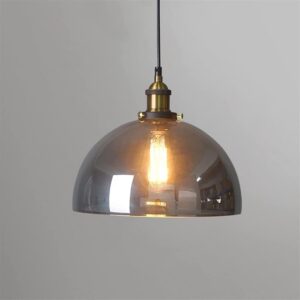 Single Head Smoked Glass Chandelier Glass Pendant Light V-intage Retro Industrial Ceiling Fitting Lights Hanging Lamp Lighting Metal Modern,Chandelier