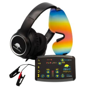 Mind Alive Inc. David Delight Pro with a Multi-Color Eyeset | Best Device for Brain Training, Meditation, Relaxation, Sleep, Mood, Mental Clarity. Increased Academic and Sports Performance