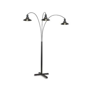Signature Design by Ashley Sheriel Industrial Metal Arc Lamp with Adjustable Neck, Black