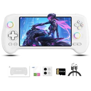 YOMTDIY RG557 Retro Handheld Game Console, with 256G 5.48-Inch AMOLED Scree1080*1920 Android 14 Game Player RAM 12GB LPDDR5X/256GB UFS4.0 Dimensity8300 Processor for Adult