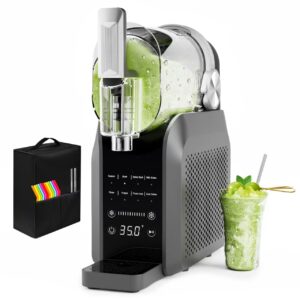 Slushie Machine, No Ice Needed, 88 oz Slushie Machine for Home with Dust Cover, Professional Frozen Drink Maker, 8 Preset Programs, Frozen Margaritas, Frappés, Milkshake, and More