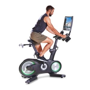 Echelon Connect EX-8s Smart Exercise Bike for Home with 22 Inch HD Touchscreen, Bluetooth, Adjustable Handlebars, Dual-Sided Pedals, 32 Resistance Levels & 30-Day Free Echelon Membership
