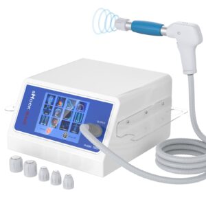 Shockwave Therapy Machine ESWT for Joint, Muscle, Shoulders, Waist Pain Relief 8" Touch Screen, Pneumatic 10 Bar Extracorporeal Shockwave Therapy for Home, Gym, Rehabilitation Center, Athletes (White)
