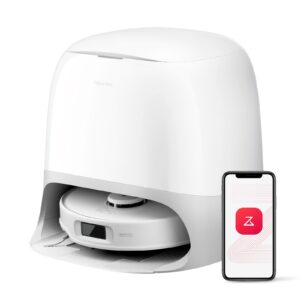 roborock Qrevo Curv S5X Robot Vacuum and Mop, 17000Pa Suction, Zero-Tangling Design, FlexiArm Side Brush, Smart Obstacle Avoidance, Self-Washing & Drying & Emptying for Carpet, Pet Hair, Hard Floor
