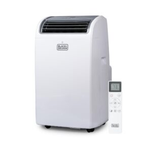 BLACK+DECKER Smart Portable Air Conditioner with Heat, 14,000 BTU Cooling, 12,000 BTU Heating for Rooms up to 700 Sq. Ft., Follow Me Remote, BPACT14HWT, White