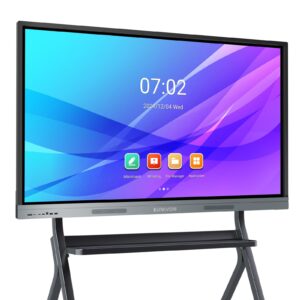 EUNIVON Interactive Whiteboard, 65'' 4K UHD Smart Whiteboard, 8+128GB Interactive Touch Screen Smartboard, Smart Board for Classroom and Business (Wall Mount Included)