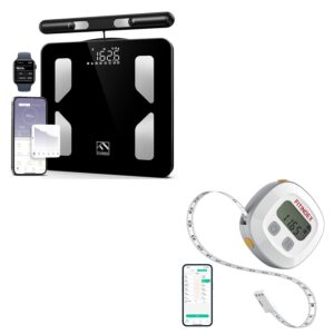 FITINDEX Body Composition Scale for Body Weight, FITINDEX Smart Measuring Tape for Body, Accurate Digital Bluetooth Body Tape Measure for Weight Loss