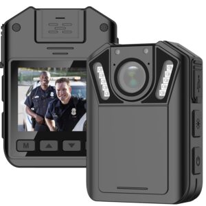 Deivunre 128GB 1440P Ultra HD Body Camera with Audio and Video Recording, Night Vision,3300mah Battery Last 11-12 Hours, Waterproof Bodycam for Law Enforcement,Security Guard,Civilian,Personal Use