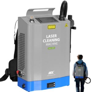 WTTTOOLS Laser Cleaning Machine 200 W Pulsed Laser Rust Removal Backpack Battery/AC Dual Power Handheld Laser Rust Remover Portable Fiber Cleaner for Rust Oil Painting Coating Class 2 0.874mW