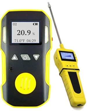 FORENSICS DETECTORS FD - OXYGEN O2 Detector Analyzer + PUMP with Probe by FORENSICS - USA NIST Calibrated - USB Recharge - Sound, Light and Vibration Alarms - 0-30% O2 -