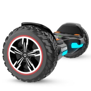 Gotrax COSMOS Hoverboard with 8.5" All Terrain Offroad Tires, Music Speakers & Front LED Lights, Dual Brushless Motor up to 7.5MPH, 144Wh big battery up to 7.5 Miles, UL2272 Certified Self Balancing Scooter for 44-265lbs Kid Adult(Black)