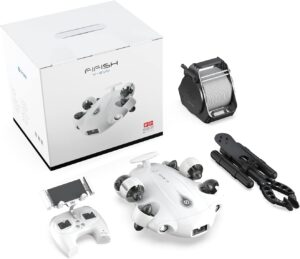 Generic Advanced 4K VR Underwater Drone with Robotic Arm - White - Wi-Fi - 8.81 pounds - 4 hours Battery Life - Compatible with Smartphone, Game Console, Television, Tablet, Personal Computer