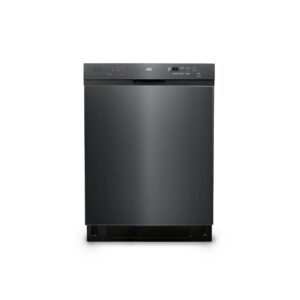 BLACK+DECKER 24" Built-In Dishwasher, 12-Place Setting Capacity with Stainless Steel Tub, Dish Washer with 6 Wash Programs, Low Noise, ENERGY STAR Certified, BDW200MB, Black