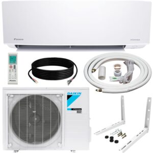 Daikin 18,000 BTU 18 SEER2 Entra R32 Series Ductless Mini Split Heat Pump System w/Maxwell All-Inclusive 15’ Installation Kit and Wall Mounting Bracket (230V)