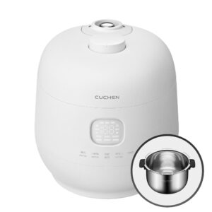 CUCHEN CRH-TWS0610PWUS | IH Induction Heating Dual Pressure Rice Cooker | 6 Person | 6-cup, 1.14Quarts (uncooked) 12-cup, 2.28Quarts (cooked) | Full Stainless Inner Pot | Automatic High/Non-Pressure | Easy Open Handle | Auto Steam Clean | Made in Korea