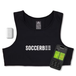 SOCCERBEE-Lite2 - GPS Tracker and Vest for Tracking Activities of Outdoor Sports Athletes Such as Soccer, Football, Rugby, Hockey, and Lacrosse (Small)