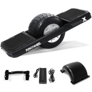 FUNKYWHEEL Electric Unicycle, 700W Brushless Motor Adult Single Wheel Electric Skateboard, with a Range of 28 Miles, a Top Speed of 12 mph, and a Climbing Ability of 23 Degrees