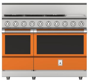 Hestan KRG485GD-LP-OR 48 Inch Wide 7.2 Cu. Ft. Free Standing Gas Range, 48" 5 Burner (w/Griddle), Citra