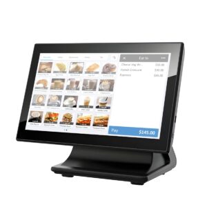 ASSUR POS System, Cash Register 15.6” Touch Screen, J6412 4-Core CPU, 4GB RAM, 128G SSD, Windows 10 Pro O/S, WiFi Retail, Restaurant, Store, Club (Single Screen, POS Software NOT Included)