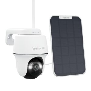 REOLINK First 4K Solar Security Cameras Wireless Outdoor, Argus PT Ultra+ 3W Solar Panel, 360° Pan Tilt Auto-Tracking, 8MP Color Night Vision, 2.4/5 GHz Wi-Fi 6, No Monthly Fee, Home Hub Compatible