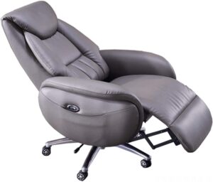 HMMMAVVZP Lightweight Chair High Back Leather Executive Office Chair Adjustable Swivel Electric Reclining Boss Chair Computer Chair Desk Chair with Retractable Footrest and Armrests Lumbar