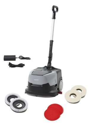 Dapper Supply Mini Automatic Floor Scrubber Compact & Portable, 15 Cleaning Width