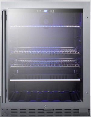 Summit 24” Beverage Center, 4.2 cu.ft. Capacity, ADA Compliant, Stainless Steel & Glass- ALBV2466
