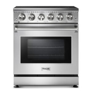 THOR Kitchen Freestanding 30-Inch Electric Range with Convection Oven in Stainless Steel - Model HRE3001