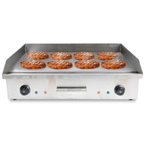 Dntum 4400W Stainless Steel Fried Pans Countertop Commercial Electric Griddle Grill, for Kitchen/Business