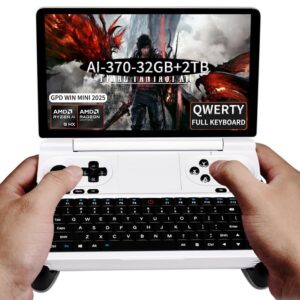 GPD Win Mini 2025 [White-AMD AI 370-32GB+2TB] 7 Inches Mini Handheld Win 11 PC Video Game Console Gameplayer 1920X1080 Touchscreen Laptop Tablet PC