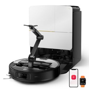 roborock Saros Z70 Robot Vacuum and Mop, OmniGrip Arm, AI-Powered, 22,000Pa Suction, 3.14’’ Ultra Slim, FlexiArm Riser Technology, AdaptiLift Chassis, Obstacle Avoidance, Auto Mop Washing & Drying