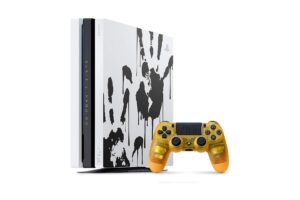PlayStation 4 Pro 1TB Limited Edition Death Stranding Console and BB Pod Yellow Controller Bundle - Game is Not Included (Renewed)