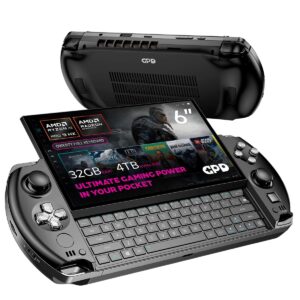 GPD Win 4 2025 Handheld Gaming PC with AMD Ryzen AI 9 HX 370, 12C/24T, 5.1GHz, Radeon 890M, 32GB LPDDR5X RAM, 4TB SSD, 6" 1080P Display, OcuLink Slide up Backlit Keyboard, Portable Gaming Console