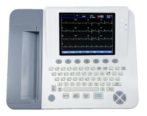 Edan SE-1200EB EKG Machine with Full Keyboard, Glasgow Interpretation, PDF Creator and USB Data Export