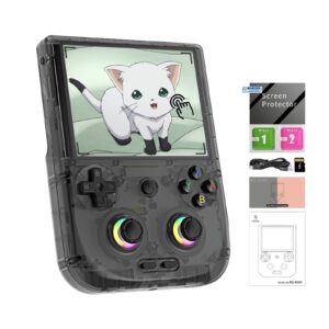RG406V Retro Handheld Game Console 4-inch IPS Multi-touch Screen Android 13 5500mAh RG 406V Video Games Built-in Hall Joystick RGB Lighting Support 1080p DP Output WIFI Bluetooth (RG406V Black TR)