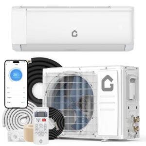 24000 BTU Mini Split Air Conditioner, 21 SEER2 208-230V Split Unit Ac and Heat Cool Up to 1500 Sq.Ft, Ductless Air Conditioner w/Complete Installation Kit,Remote,2.0 Wifi Control,Low Noise